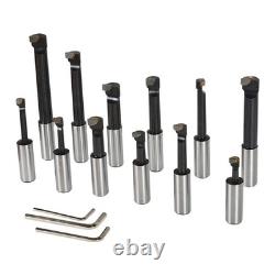3In Boring Head R8 Shank 12-Pack 3/4In Carbide Boring Bar Set Milling