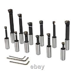 3In Boring Head R8 Shank 12-Pack 3/4In Carbide Boring Bar Set Milling