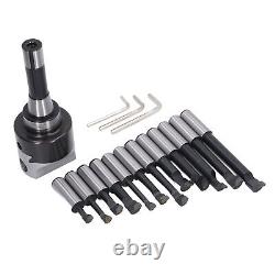 3in Adjusting Boring Head R8 Shank 3/4 Cemented Carbide Boring Bar Kit For CNC