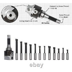 3in Adjusting Boring Head R8 Shank 3/4 Cemented Carbide Boring Bar Kit For CNC