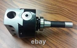 4'' PRECISION ADJUSTABLE BORING HEAD WITH R-8 SHANK w. 1 hole-new