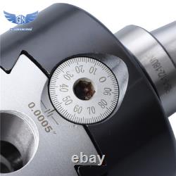 4'' Precision Adjustable Boring Head 3-3/4 Head Height with R8 Shank w. 1 Hole