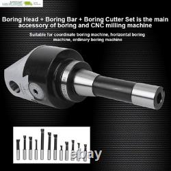 / 4 in Boring Head + R8-1-1/2-18 (7/16) Boring Bar + 3/4In Boring Cutter Set 40C