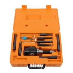 8Pieces Indexable 3/4 Boring Bar Set+3 Boring head R8 Shank Dial Reading 0-100