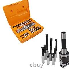 9-Pack Set 2 Boring Head R8 Shank 1/2 Carbide Boring Bar Set Replacement for