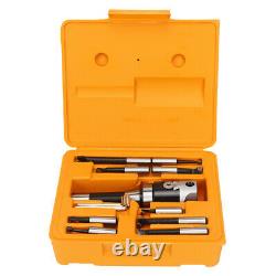 9PCs 2-Inch Boring Head Set 1/2-Inch R8 Shank CNC Milling Tool Kits Accessory