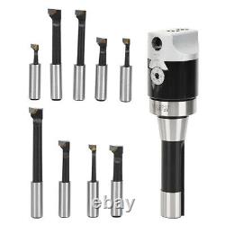 9PCs 2-Inch Boring Head Set 1/2-Inch R8 Shank CNC Milling Tool Kits Accessory