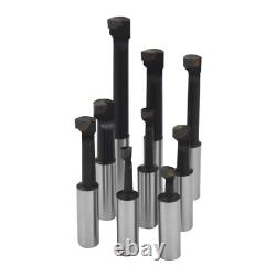 9Pcs 2 Boring Head R8 Shank 1/2 Carbide Boring Bar Set Milling