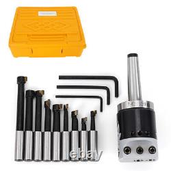 9pcs Boring Head Shank 1/2 Carbide Boring Bar MT2-M10 F1-12 Set CNC Milling USA