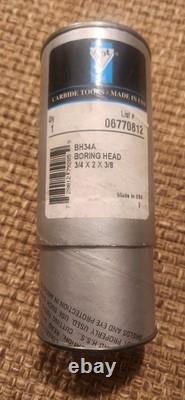 APT BH34A, 2 Body Diam, Manual Offset Boring Head 4 Bore Dia, 3/8 Bar Hole Dia