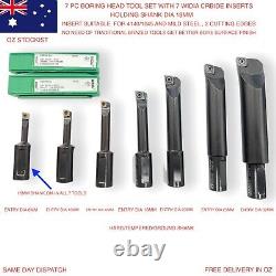 Boring Bars (18MM SHANK) For Boring Head 7 TOOLS WITH 7 WIDIA CARBIDE INSERT