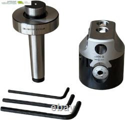 Boring Head 2(7/8-20) with MT2 Shank 3/8-16 Thread and 9Pcs 1/2 Shank Boring B