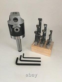 Boring Head 27/8-20 With MT2 Shank 3/8-16 Thread and 9Pcs 1/2 Shank Boring