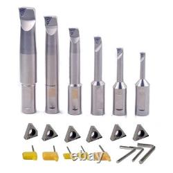 Boring Head 2Inch and 1/2 Shank Boring Bar 6Pcs Set (Inserts Included) 1/2 4