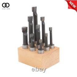 Boring Head Set 2 1/2 Shank 9 Piece 1/2 C6 Boring Bars for Lathe Mill