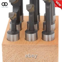 Boring Head Set 2 1/2 Shank 9 Piece 1/2 C6 Boring Bars for Lathe Mill