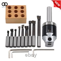 Boring Head Set 2 3/4 Shank 9 Piece 1/2 C6 Boring Bars for Lathe Mill