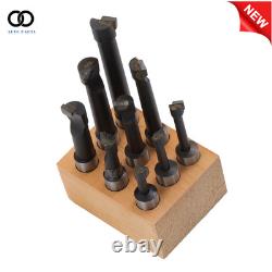 Boring Head Set 2 3/4 Shank 9 Piece 1/2 C6 Boring Bars for Lathe Mill