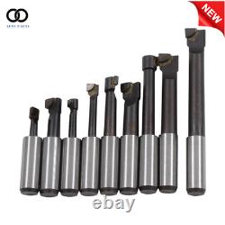 Boring Head Set 2 3/4 Shank 9 Piece 1/2 C6 Boring Bars for Lathe Mill