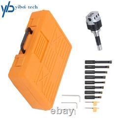 Boring Head Sets R8 Shank 3/4 Boring Bar Set 3 Boring Head 10Pieces 7/16×20UNF