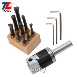 Boring Head and Bar Set 2 3/4 Shank 9Pcs 1/2 C6 for Machining
