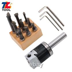 Boring Head and Bar Set 2 3/4 Shank 9Pcs 1/2 C6 for Machining