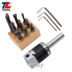 Boring Head and Bar Set 2 3/4 Shank 9Pcs 1/2 C6 for Machining