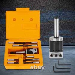 Boring Hole Boring Bar Set MT2-M10 F1-12 50mm Boring Head +9Pcs 12mm Boring Tool