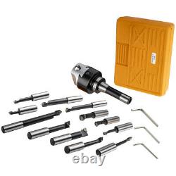Box of 3/4 Boring Bars+R8 Shank+3 Boring Head+Allen Wrenches Set Combo Milling