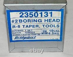 Bridgeport No. 2 Boring HeadR-8 Taper ColletHolder & CuttersIn Orig. CaseGC