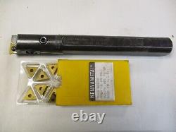 CRITERION MD-1000 ADJUSTABLE HEAD INDEXABLE BORING BAR 1 SHANK with 18 inserts