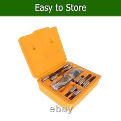 Compact 2 Inch Boring Head Milling Set with 1/2 Inch Carbide Bars 9 Pieces