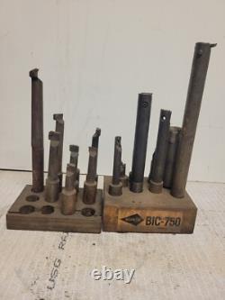 Criterion DBL 203 Boring Head R8 shank Bridgeport Milling Tool with 15 boring bars