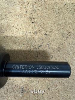 Criterion S-1-1/2 Boring Head with. 500 S-S 7/8-20 Shank New