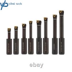 Cross Hole Dia 1/2Inch R8 Shank 3 Boring Head & 8 Pieces 3/4 Boring Bar Set