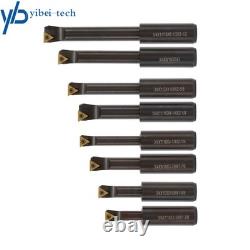 Cross Hole Dia 1/2Inch R8 Shank 3 Boring Head & 8 Pieces 3/4 Boring Bar Set
