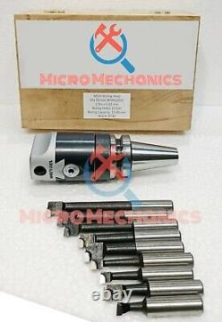 Dia 50 MM Micro Boring Head Set With MT3 Shank & 9 Pcs 12mm Carbide Tipped Tools