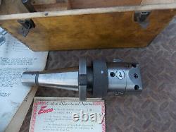 ENCO AUTOMATIC BORING HEAD model 1100 Made in France, tapered shank mill tool