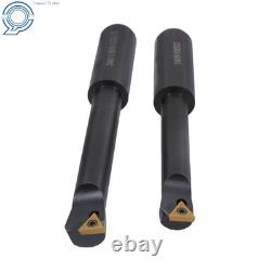 End Mills 3 Boring Head R8 Shank + 10Pcs 3/4 Carbide Tipped Boring Bar Set