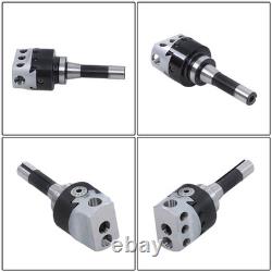 End Mills 3 Boring Head R8 Shank + 10Pcs Carbide Tipped 3/4 Boring Bar Set