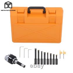 End Mills 3 Boring Head R8 Shank + 10pcs Carbide Tipped 3/4 Boring Bar Set