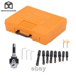 End Mills 3 Boring Head R8 Shank + 10pcs Carbide Tipped 3/4 Boring Bar Set