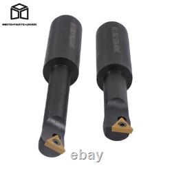 End Mills 3 Boring Head R8 Shank + 10pcs Carbide Tipped 3/4 Boring Bar Set