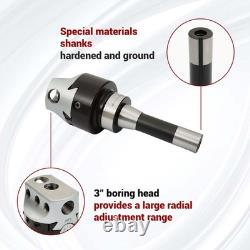Findmall 12Pcs 3 Inch Boring Head R8 Shank 3/4 3 boring head set