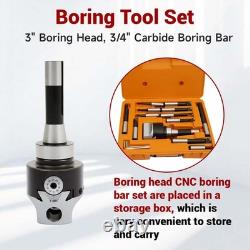 Findmall 12Pcs 3 Inch Boring Head R8 Shank 3/4 3 boring head set