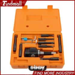 Findmall 3 Boring head R8 Shank + 8pcs Indexable 3/4 Boring Bar Set TCMT