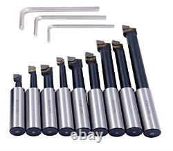 HHIP 1001-0105 3 Piece Boring Tool Set 2 Inch Head & MT3 & 1/2 Inch