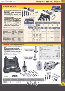 HHIP 1001-0201 Indexable Tool Set, 2 Boring Head, R8 Shank, 4 Boring Bars