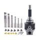 Icarbide R8 Boring Head And 3/4 Shank Indexable Boring Bar 6pcs Set Inserts