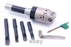 Indexable Tool Set With 2 Boring Head, R8 Shank & 4 Boring Bars (1001-0201)